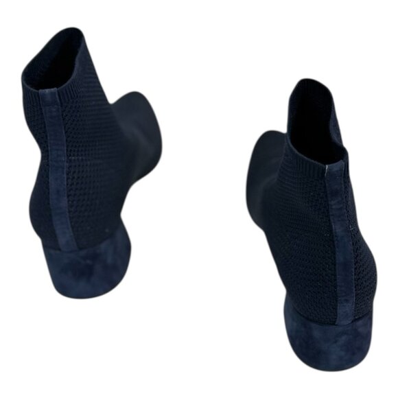 Eileen Fisher Honey Stretch Knit Ankle Booties- Size 9 - Navy Blue - Picture 11 of 12
